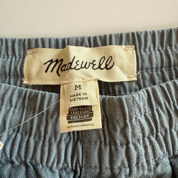 MADEWELL Smokey Blue Cotton-Hemp Blend Everywear Shorts - Men's Medium - Picture 4 of 7